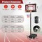 Red Steel Adjustable Basketball Hoop with Wheels, Backboard and Portable Base